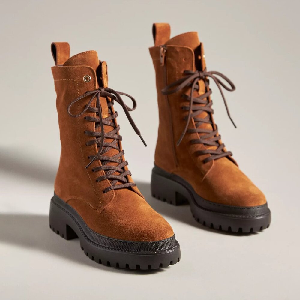 Pilcro Lace-Up Stompy Boots